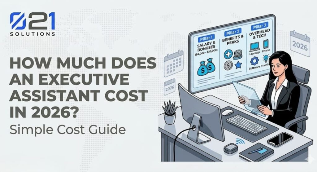 Executive assistant cost breakdown 2026 showing salary ranges and pricing trends